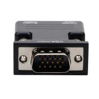 黑色 hdmi转vga线带音频 HDMI母转VGA公to电脑机顶盒转换器接头