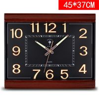 木纹黑盘 北极星挂钟带日历温度湿度客厅家用挂表时钟挂墙现代简约大气钟表