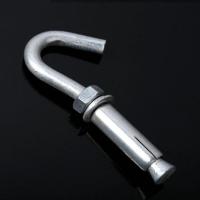 M6(10号冲击钻) 10个 镀锌膨胀钩子挂钩吊扇钩铁制钩挂钩吊钩吊顶吊环膨胀钩M6M8M10M12