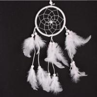 白色单圈简装不送礼品 印第安少女心捕梦网风铃补铺梦网家居挂饰汽车挂件继承者生日礼物