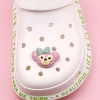 1个雪莉玫洞洞鞋扣 洞洞鞋配饰装饰扣卡通可爱立体鞋扣卡扣配件可拆卸拖鞋洞洞鞋鞋花