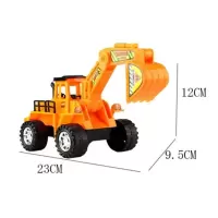 惯性工程车挖掘机-23厘米 大挖机玩具车挖可坐充电钩机儿童玩具挖可坐人电动拖拉机坐人按压