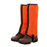 特价雪套橘红 S 码适合鞋号35-37 沃野雪套户外登山徒步沙漠防沙透气鞋套儿童成人滑雪装备防水脚套