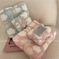 粉色云朵 只要毛巾 日系ins简约云朵加厚速干珊瑚绒吸水浴巾毛巾不掉毛学生宿舍居家