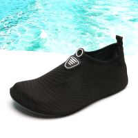 黑色皮标 鞋底标36-37适合35-36 潜水鞋男女赤脚防滑软底赶海涉水鞋速干鞋瑜伽鞋漂流鞋女式沙滩鞋