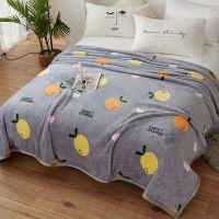 橙子(铺盖两用毯) 70*100cm 法兰绒毛毯绒床单空调毯单双人盖毯办公室午睡毯毛巾被珊瑚绒