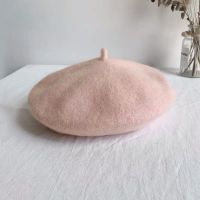 非皮边全羊毛呢[韩粉] 帽子女秋冬季贝雷帽韩版百搭学生皮边南瓜帽羊毛呢英伦复古画家帽