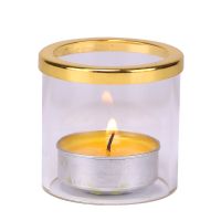 素面[单灯罩] 小号 安全供灯长明灯水晶烛台灯座防风耐热家用佛前供灯8小时财神灯