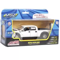 白色盒装 彩珀1:32合金汽车模型福特皮卡F-150猛禽仿真车声光回力玩具礼物