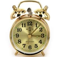 867金色直径7厘米 超大声音起床表机械老式复古怀旧全金属机芯手动上发条闹钟