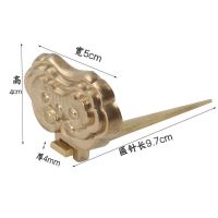 新铜色 挂钉6cm长一个 中式挂扁托画框托祥云铜托门头牌匾铜托云头铜挂托十字绣书框托