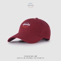 酒红色 M(56-58cm) 帽子字母 ins鸭舌帽女百搭时尚防晒遮阳帽韩版男太阳帽四季棒球帽