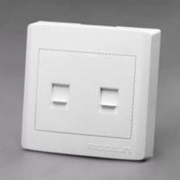 明装墙壁开关插座面板 明装墙壁开关插座面板二位双电脑两位网络网线宽带插座明线盒超薄