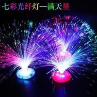 宝石款光纤花(1个颜色随机) 元旦/圣诞礼物光纤花灯圣诞树七彩闪光发光玩具变色光纤花