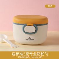 新款克洛黄-小号 可装48勺 婴儿奶粉盒大容量便携小巧外出分装格米粉盒子辅食家用密封防潮罐