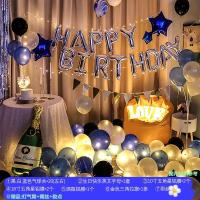 套装四 不带 LED灯 生日装饰场景布置女孩男生成人生日派对房间背景墙布置套装气球