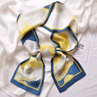 唐卡藏蓝 15*150cm 细窄长条小丝巾春秋夏季薄款洋气韩国百搭装饰懒人小领巾方巾围巾