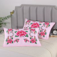 玫瑰粉色 一条装1条 老式经典怀旧枕巾结婚回礼影视同款提加印花一对装学生劳保枕头巾