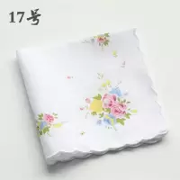 17 童年手帕小方巾女士随身老式月牙碎花优雅幼儿园棉布手卷擦汗10