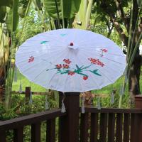 绸布伞白色带流苏 古代古装伞汉服花伞古风流苏伞拍照舞蹈伞剑网三伞cos游戏道具伞