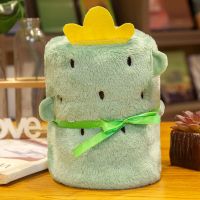 仙人掌 80厘米x1米 卡通毛毯盖毯办公室学校午睡谈生日礼物空调毯单人可收纳