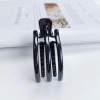 8CM 中号三齿 黑色1个 8CM大号中号黑色树脂横夹 女抓夹发抓马尾夹发夹发卡顶夹发饰头饰