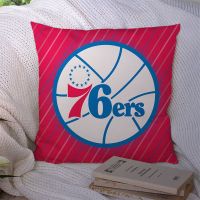 76人 35x35(含枕芯) NBA篮球队标队徽湖人勇士雄鹿抱枕床头靠枕枕头靠垫车内沙发靠背2