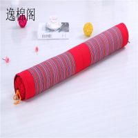 大红色 荞麦壳枕头 枕头双人枕直径13cm带枕芯套可拆洗荞麦壳填充