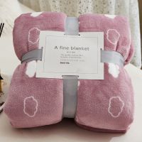 云朵豆沙[一等品/双面细腻绒毯] 100cmx120cm/冬季绒毯亲肤 绵初法兰绒小毛毯学生宿舍珊瑚绒午睡毯沙发毯办公室