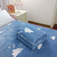 云朵[精致包边] 120*200cm学生床单 珊瑚绒床单单件冬季加厚单人学生宿舍加绒毛毯双面包边法兰绒毯子