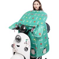 四层带内衬-绿色企鹅 电动车挡风被夏季防晒防水电瓶摩托电车防雨遮阳罩夏天薄款春秋款