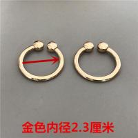 金色内径2.3厘米一双_ c型合金五金金属女鞋鞋扣单鞋装饰扣配件U型配饰拉皮高跟鞋鞋花