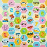 交通工具 60*60*1.0厘米(4片装) 加厚卡通拼图泡沫地垫儿童卧室60宝宝爬行垫爬爬垫拼接铺地板垫子