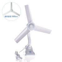 500mm 本身线长1.8米 长城电风扇迷你学生宿舍床上小风扇办公室寝室床头静音台式夹扇