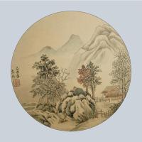 30*30 苏绣DIY初学套件山水之间 园林山水 装饰画 刺绣苏绣入门DIY套件