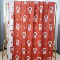 狮子红[尺寸1.5*2] 竹纤维夏凉被全竹夏款盖被午休被毯子薄空调被凉感薄款纱布毛巾被