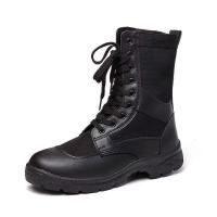 四季帆布[标准款](送鞋垫) 35 夏季工装靴男靴子高帮执勤超轻网眼战靴男女安检鞋战术登山保安靴