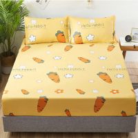 床笠[萝卜黄] 150*200cm 亲肤磨毛印花高端水洗棉单床笠啸宇的小店