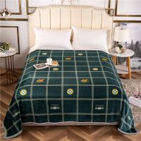 AS梦想 1.2x2.0米双面绒+柔软细密 法兰绒毯加厚冬天铺床单珊瑚绒毛毯子学生宿舍空调毛巾被午睡绒毯