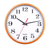 直径20CM 金色圆形 钟表挂钟客厅家用挂表老人钟墙上装饰静音扫描卧室创意简约石英钟