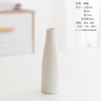 小尖瓶[磨砂白] 北欧简约ins插花干花花瓶陶瓷摆件电视柜客厅桌面装饰品花器摆件