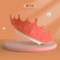 美丽红(0-12岁宝宝) 单个帽 儿童皇冠防水护耳浴帽洗澡洗头帽