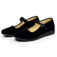 03平底黑色 33 实在人老北京布鞋女平底休闲鞋黑色布鞋学生鞋舞蹈鞋大码鞋妈