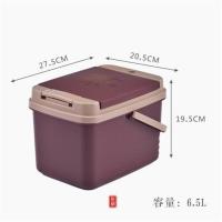 龙龙翻盖茶水桶(6.5L) 茶渣桶茶桶塑料废水桶茶台垃圾桶家用排水桶小茶水桶功夫茶具配件