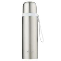 钢本色480毫升 华亚304不锈钢双层真空保温杯儿童水杯学生水壶子弹头保暖杯500M