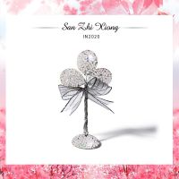 白色钻气球-摆件 汽车摆件ins创意可爱个性车饰车载镶钻告白气球车内装饰品中控台