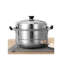 26cm二层加厚 包子多层蒸锅加厚不锈钢蒸锅30小笼包蒸笼家用插电真锅蒸笼锅家用