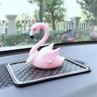 展翅(送镶钻垫) 可爱火烈鸟汽车摆件车载香水车内装饰摆件中控台个性创意祛异味