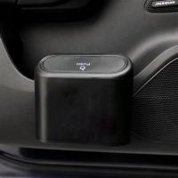 纯色款-多功能垃圾桶 送垃圾袋1卷 车载垃圾桶汽车通用带盖卡通挂式置物迷你车用垃圾桶车内装饰用品