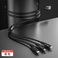 3.1A快充/一拖三/0.5米/黑 1条装 Remax数据线三合一快充一拖三充电线通用多头适用于苹果华为手机